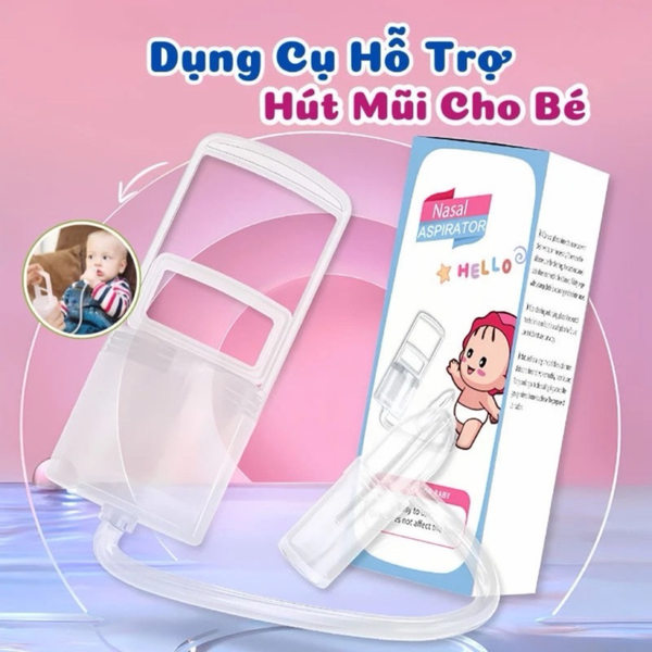 Dụng Cụ Hút Mũi Nasal Kéo Tay Thế Hệ Mới, Chất Liệu Nhựa Nguyên Sinh, Lực Hút Mạnh An Toàn Cho Bé