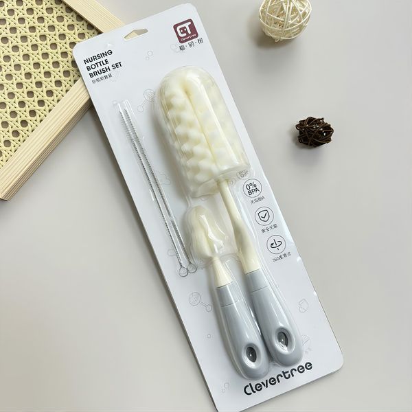 Bộ Cọ Rửa Bình Sữa Smart Tree Mút Cán Tròn