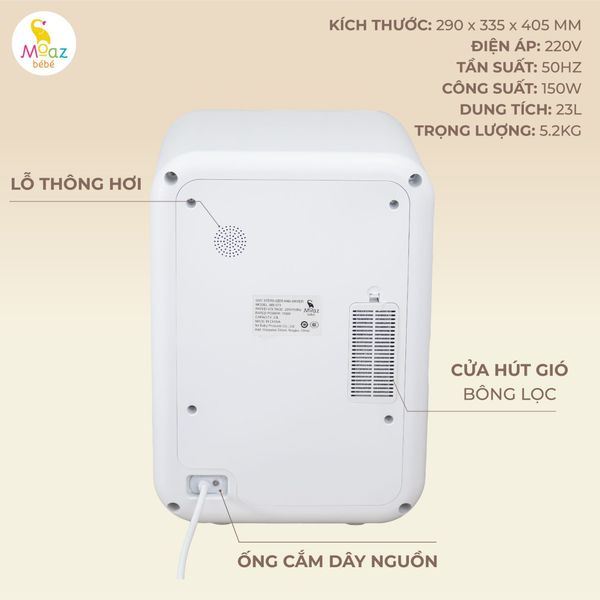 Máy tiệt trùng bình sữa Moaz BéBé MB – 073