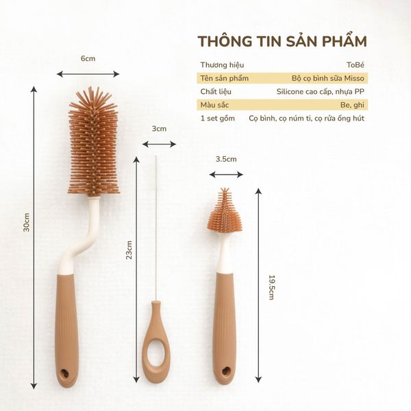 Bộ Cọ Bình Sữa Misso MS 2119