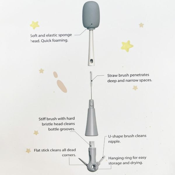 Cọ rửa bình sữa đa năng Hallysen