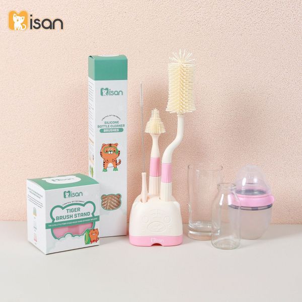 Bộ Cọ Rửa Bình Sữa Silicon Misan 4 Chi Tiết