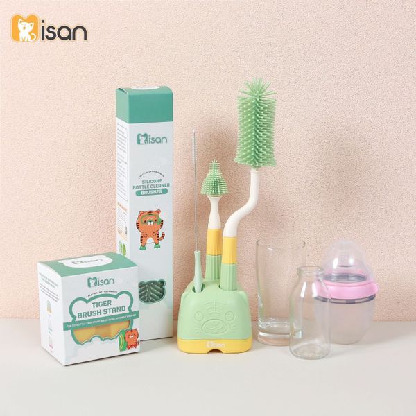 Bộ Cọ Rửa Bình Sữa Silicon Misan 4 Chi Tiết