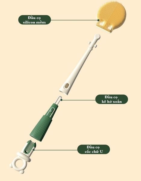 Cọ Rửa Bình Sữa Silicon Youkebei 4 in 1