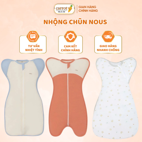Nhộng Chũn Nous Cho Bé Ngủ Ngon, Sản Phẩm Cao Cấp Chất Mềm Mại Co Giãn Đàn Hồi