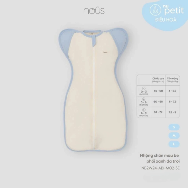 Nhộng Chũn Nous Cho Bé Ngủ Ngon, Sản Phẩm Cao Cấp Chất Mềm Mại Co Giãn Đàn Hồi