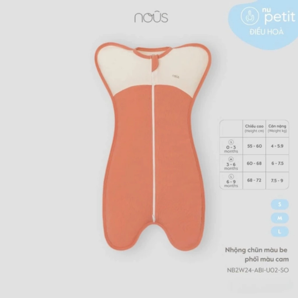 Nhộng Chũn Nous Cho Bé Ngủ Ngon, Sản Phẩm Cao Cấp Chất Mềm Mại Co Giãn Đàn Hồi