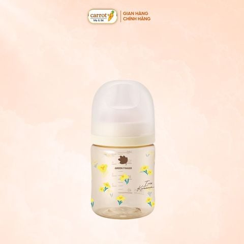Bình Sữa Bebe Grow Green Finger 160ml Iris Koreana Nhựa PPSU Cao Cấp - Kèm Núm Size S