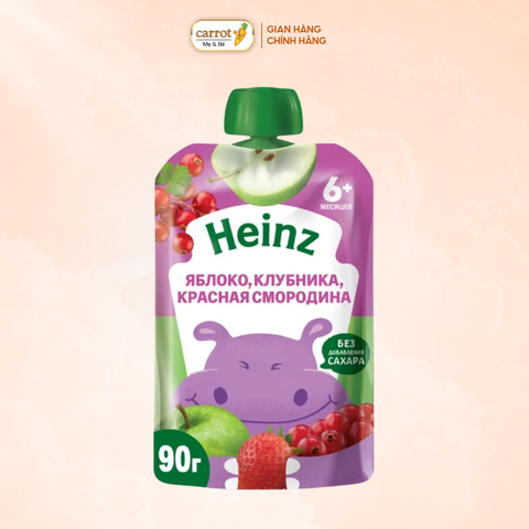 Hoa quà nghiền Heinz Nga vị táo, dâu ,lý đỏ 90g cho bé từ 6 tháng