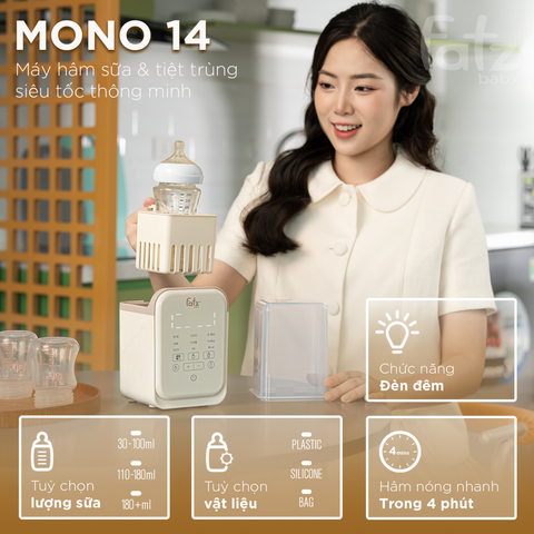 Máy Hâm Sữa Và Tiệt Trùng – Mono 14 – Fatzbaby FB3015KB