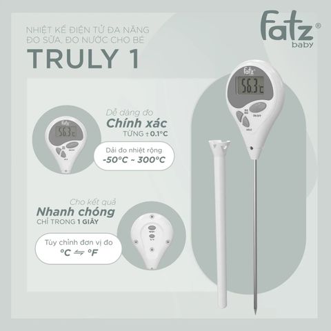 Nhiệt kế điện tử đa năng đo sữa, đo nước cho bé Truly 1 – FB8683WS