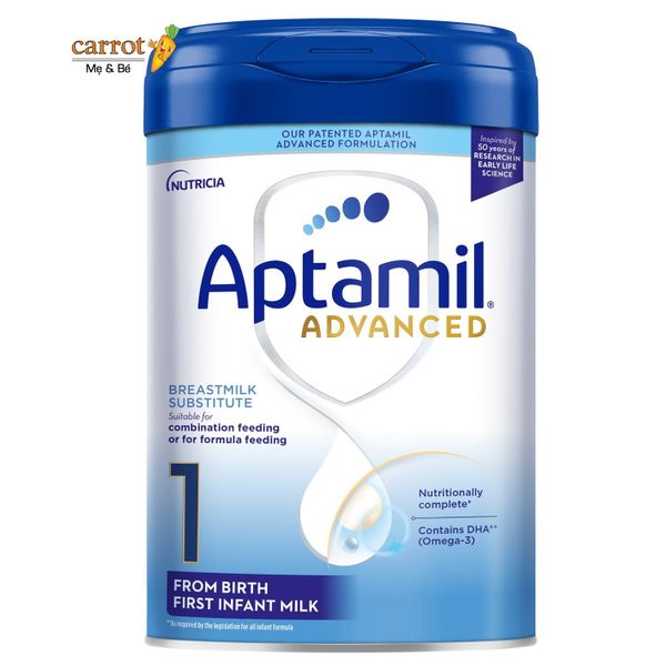 Sữa Aptamil Advanced số 1 của Anh 800g cho trẻ từ 0 - 6 tháng