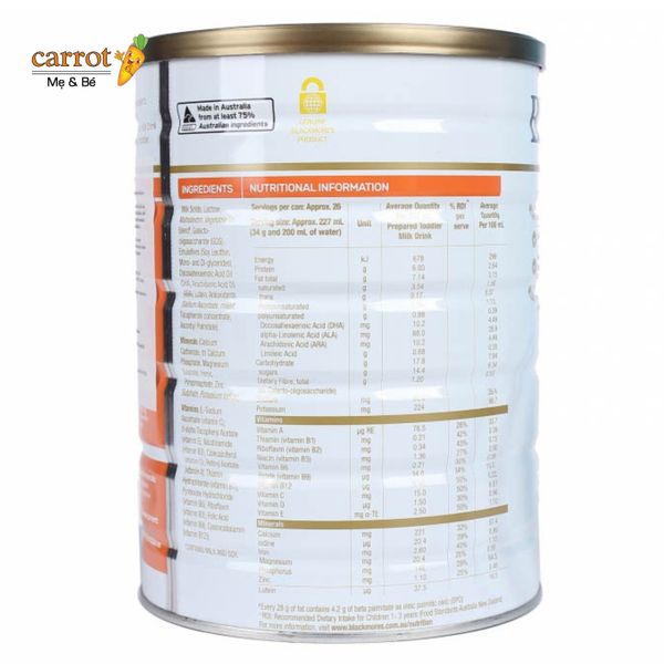 Sữa Blackmores Số 3 900g cho trẻ trên 12 tháng tuổi