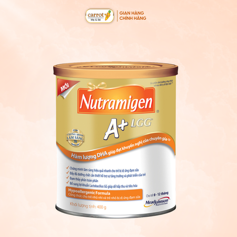 Sữa Bột Nutramigen A+ LGG lon 400g dành cho bé dị ứng đạm bò ( 0 - 12 tháng )