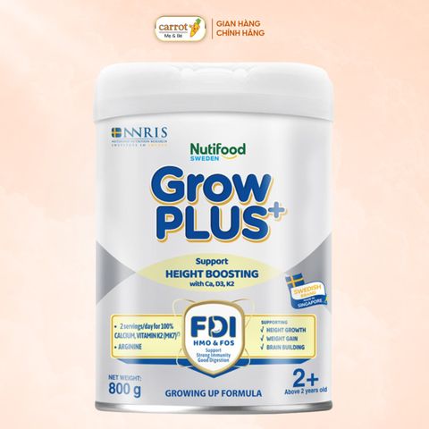 Sữa GrowPLUS+ 2+ (Bạc) 800g Cho Trẻ Trên 2 Tuổi