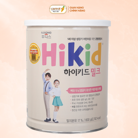 Sữa HiKid vị vani 600g cho bé 1 - 9 tuổi