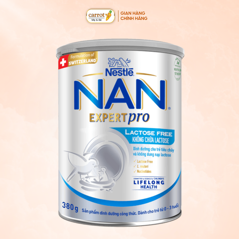 Sữa Nan Expert Pro Lactose Free Thụy Sỹ 380g cho bé từ 0 - 3 tuổi