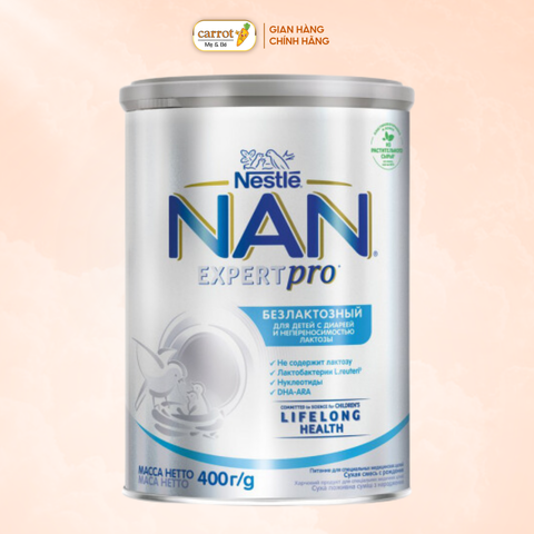 Sữa Nan Expert Pro Nga 400g cho bé bất dung nạp Lactose 0-3 tuổi
