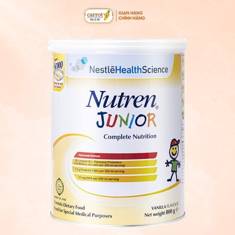 Sữa Nestlé Nutren Junior Thuỵ Sĩ 800g cho trẻ 1 - 10 tuổi