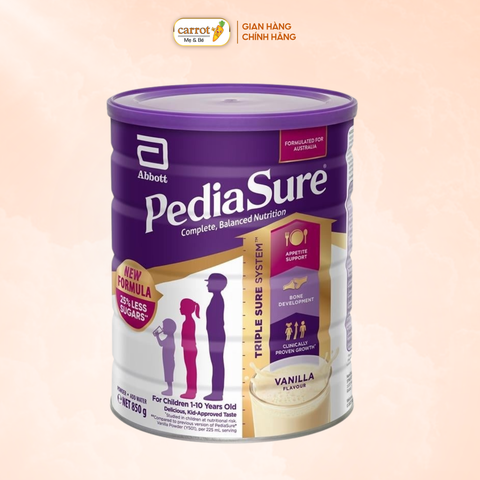 Sữa Pediasure Úc 850g Vị Vani Cho Trẻ 1-10 Tuổi