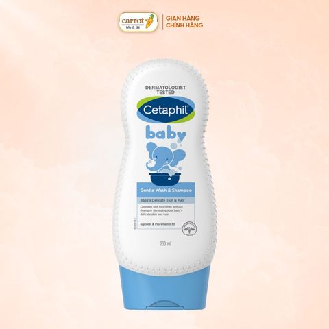 Sữa Tắm Gội Toàn Thân Cetaphil Baby Gentle Wash & Shampoo 230ML