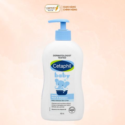 Sữa Tắm Gội Dịu Nhẹ Cho Bé Cetaphil Baby Gentle Wash & Shampoo 400ML