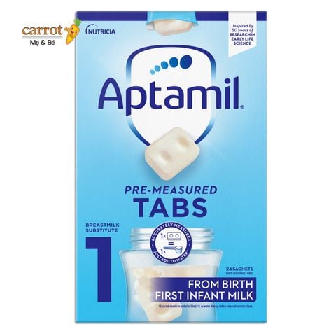Sữa Thanh Aptamil Pre Measured Tabs số 1 24 thanh cho bé 0-6 tháng