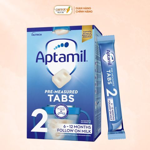 Sữa Thanh Aptamil Pre Measured Tabs số 2 24 thanh cho bé 6-12 tháng