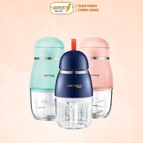 Máy Xay Cầm Tay Đa Năng Hattiecs HCP-A7 Với 8 Lưỡi Cối 300ML, Máy Xay Cháo, Thịt Cá