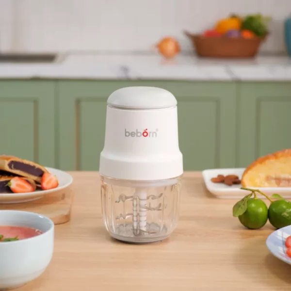 Máy xay ăn dặm đa năng Beborn FG01 Cối thủy tinh, lưỡi dao inox cao cấp