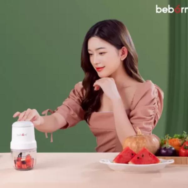 Máy xay ăn dặm đa năng Beborn FG01 Cối thủy tinh, lưỡi dao inox cao cấp