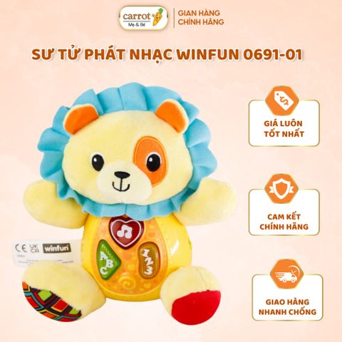 Đồ Chơi Sư Tử Phát Nhạc Winfun 0691-01 Cho Bé Từ 3M+, Đồ Chơi Giáo Dục