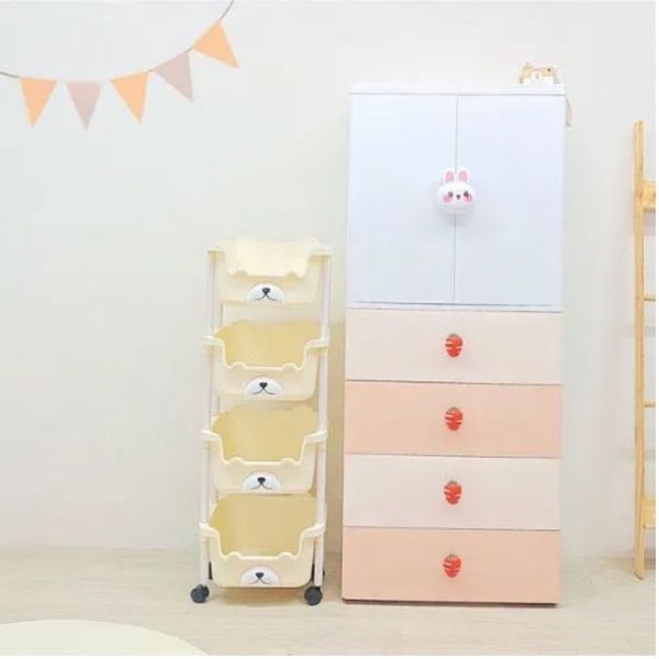 Kệ Đựng Đồ Chơi Đa Năng Cho Bé, Kệ 4 Tầng Sasa Hình Gấu