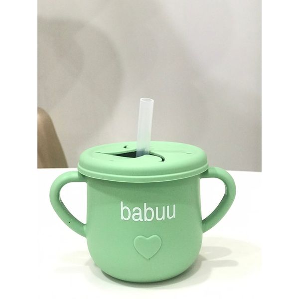 Cốc Tập Hút Silicon Babuu 150ML, Cốc Uống Nước Cho Bé