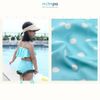 Bộ Đồ Bơi Bé Gái Mompa Xanh Chấm Bi Trắng
