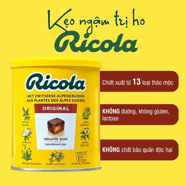 Kẹo Ngậm Ho Thảo Mộc Ricola Đức Giảm Ho, Khàn Giọng 250G