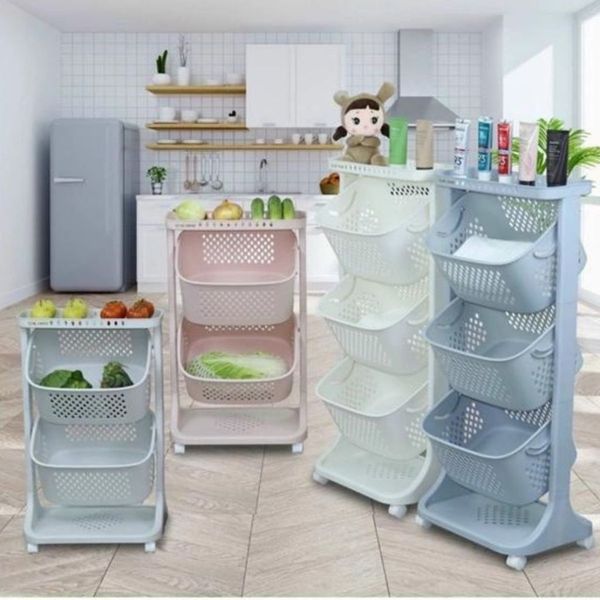 Kệ Đựng Đồ  Đa Năng 3 Tầng Việt Nhật Có Bánh Xe Di Chuyển