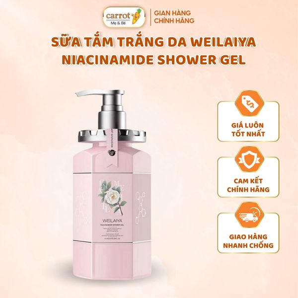 Sữa tắm trắng da Weilaiya Niacinamide Shower Gel Dung Tích 450ml - Siêu Thị Mẹ Và Bé Carrot