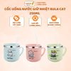 Cốc Uống Nước Giữ Nhiệt Bula Cat 250ML Có Nắp Đậy Chống Đổ Nước Cho Bé