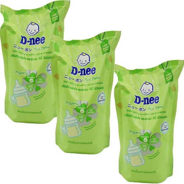 Nước Rửa Bình Sữa Dnee Organic Thái Lan - Thành Phần Tự Nhiên, Đã Qua Kiểm Định - 550ml/600ml