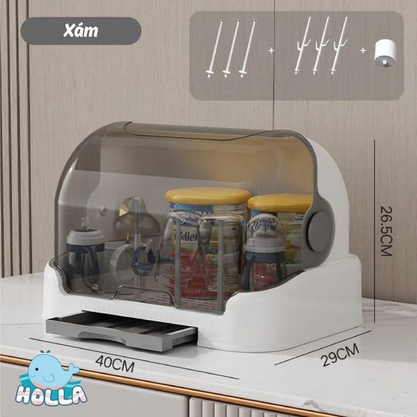 Giá Úp Bình Holla Mẹ Và Bé - Chống Ẩm Móc,Ngăn Bụi, Sức Chứa Lớn - 15216 (cái)