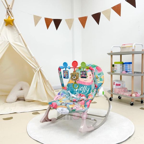 Ghế Rung Cao Cấp Cho Bé Umoo Gấu xanh 0- 4 Tuổi