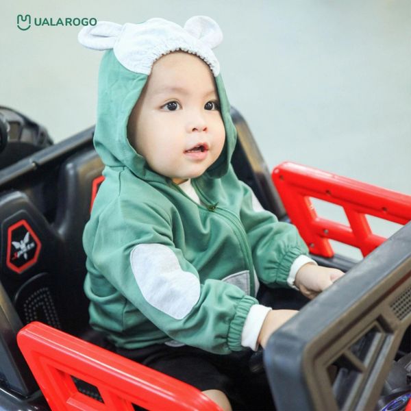 Áo Khoác Nỉ Ualarogo Có Tai UR3684 Cho Bé Trai Và Bé Gái