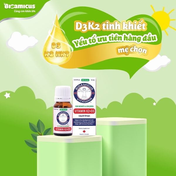 Vitamin D3 K2 BioAmicus Lọ 10ml
