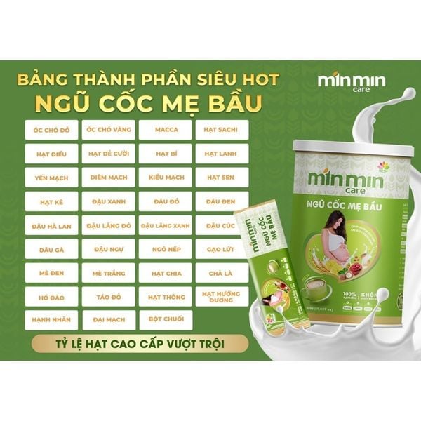 Ngũ Cốc Mẹ Bầu Min Min Care Hộp 25 Gói - Siêu Thị Mẹ Và Bé Carrot
