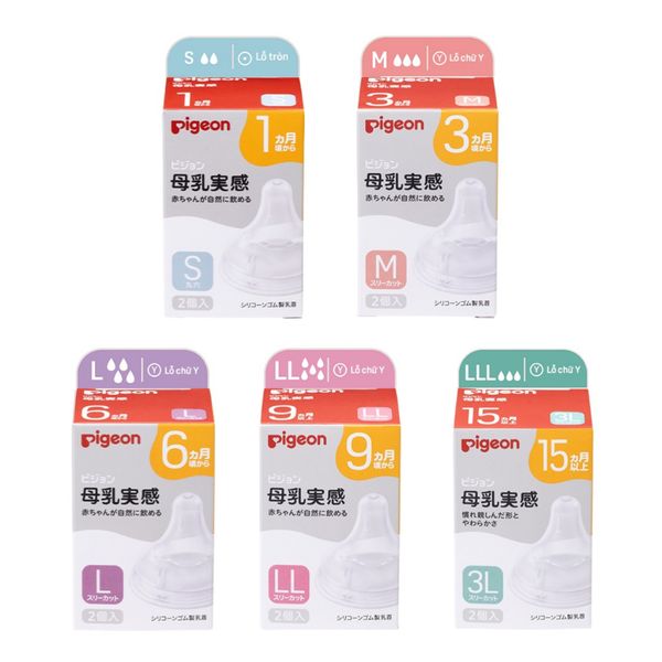 Núm Ti Pigeon Cổ Rộng Siêu Mềm Đủ Size Hàng Chính Hãng