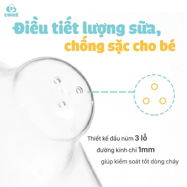 Dụng Cụ Trợ Ti ChiBé Hỗ Trợ Bé Bú Cho Mẹ, Set 2 Núm Silicon Kèm Hộp Đựng