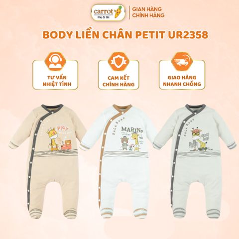 Body Liền Tất Ualarogo Cài Chéo Vải Petit Mềm Mỏng Bé Sơ Sinh 2358