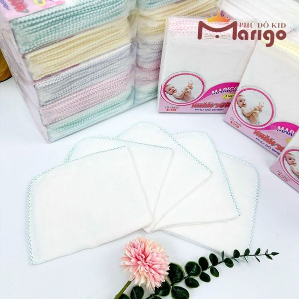 Khăn Sữa 4 Lớp Marigo 30x35Cm, Khăn Sữa Nhật Cao Cấp 4 Lớp