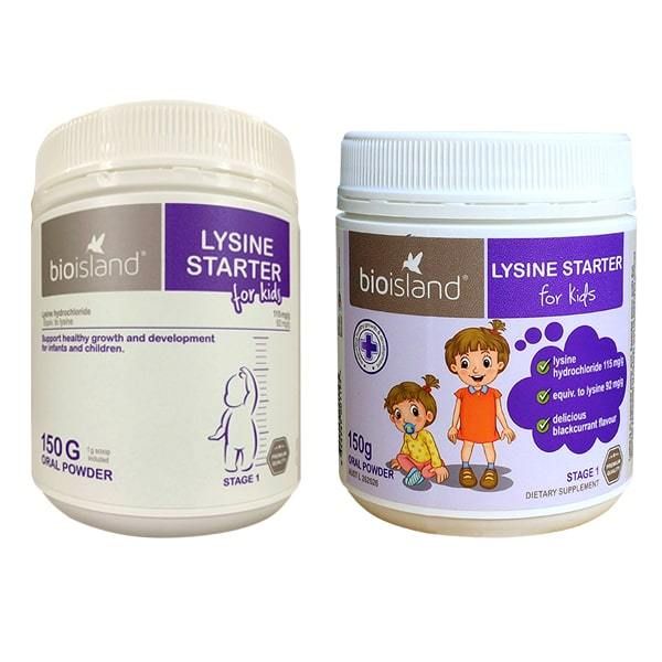 Bột Bio Island Lysine Starter For Kids Cho Trẻ Dưới 6 Tuổi Của Úc 150G